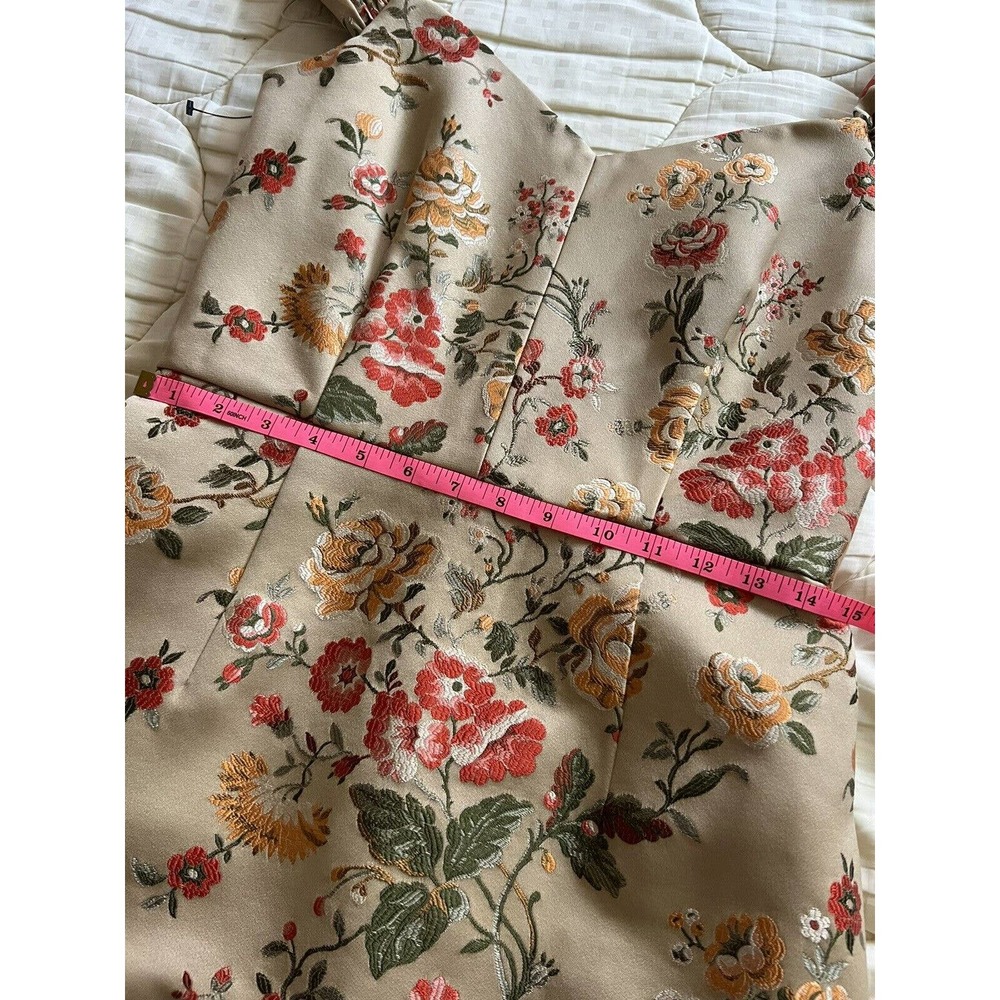 Markarian Apollonia Gold Floral Brocade 8 Dress - Picture 12 of 14